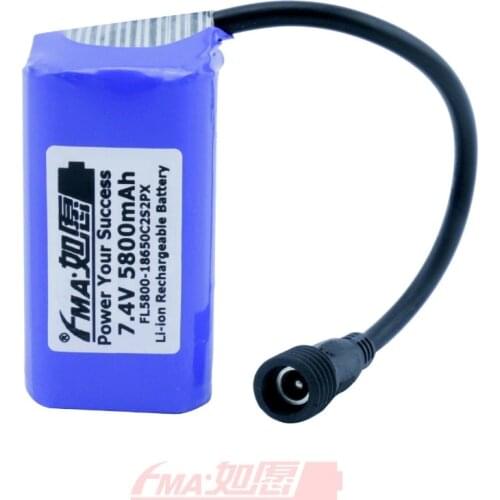 Li-ion Battery Pack 7.4V 5800mAh for MagicShine LED Bike FlashLight Headlight by SONY_NC1 cell Waterproof connector 2S2PX