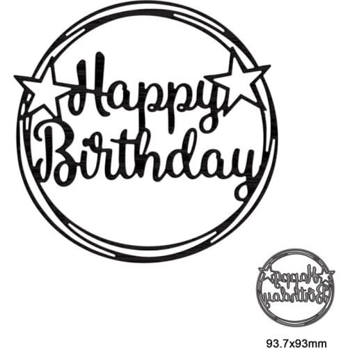 Happy Birthday Craft Metal Cutting Dies For DIY Scrapbooking Paper Album Photo Cards Making Dies Cut 2021 New