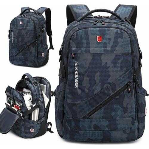 Multifunctional, fashionable, business, leisure, travel, anti-theft, waterproof, 15.6 inch Laptop, camouflage backpack for men
