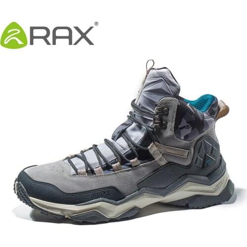 RAX Men Hiking Boots Waterproof Winter Warm Snow Boots Anti-slip Hunting Shoes Men Outdoor Sneakers for Men Trekking Shoes Light