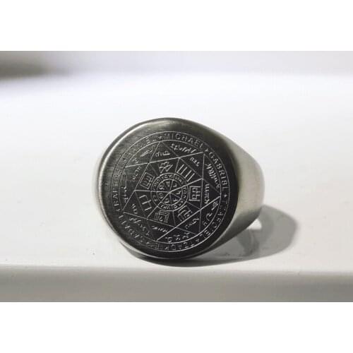 No Fading Not Allergic New Men Cross Signet Ring Silver Vintage Jewelry Punk Male Hip Hop Rings Biker Band for Men