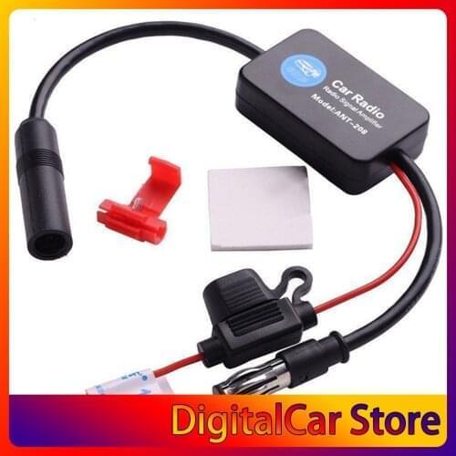 Practical FM Signal Amplifier Anti-interference Car Antenna Radio Universal FM Booster Amp Automobile Parts