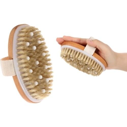 Bathing Brush Shower Brushes SPA Exfoliating Bath Body Brush Soft Bristle Wooden Handle for Wet or Dry Brushing