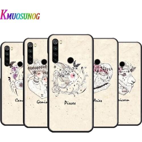 Silicone Cover Zodiac Signs Constellation For Xiaomi Redmi Note 9 9S Pro Max 8T 8 7 6 5 Pro 5A 4X 4 Phone Case Coque