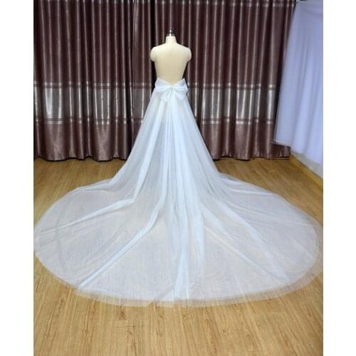 Bridal detachable skirt-train, wedding skirt, brilliant Tulle skirt Glitter bridal dress detachable train custom length