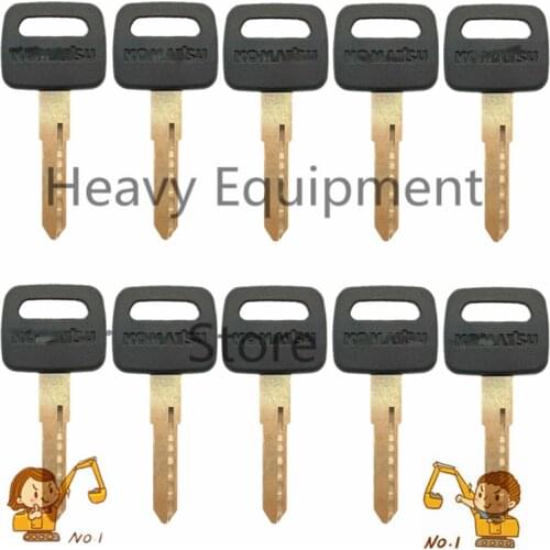 10X Heavy Equipment Key For Komatsu Excavator Accessories , Fit PC200-8 300-8 400-8
