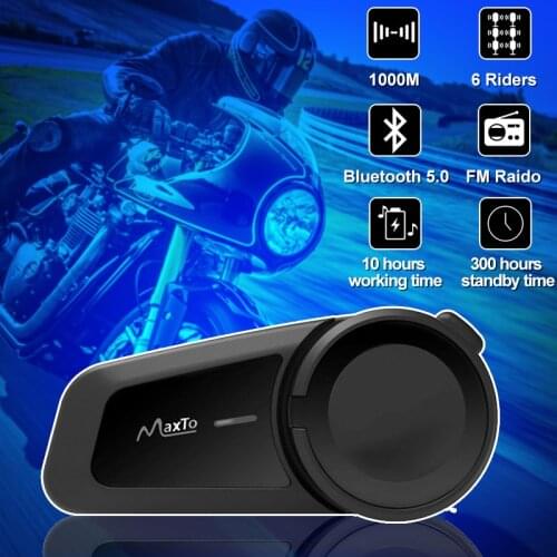 VCOROS New Upgraded Version Voice Prompt M2 Wireless Motorcycle Helmet Bluetooth Headset Real-time Multiplayer Group Intercom