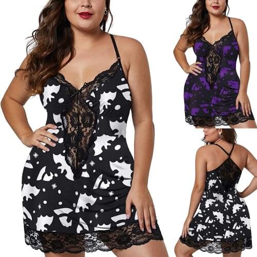 WomenS Nightdress S-3l New See-Through Lace Open Chest Sexy Lingerie Pajamas Halter Sexy Suspender Skirt ночная сорочка 40