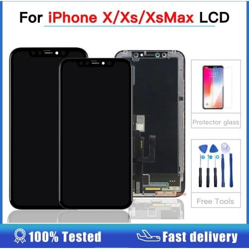 Grade AAA Tianma OLED OEM For iPhone X XS XR XS Max LCD Display 3D Touch Screen With Digitizer Replacement Assembly Parts