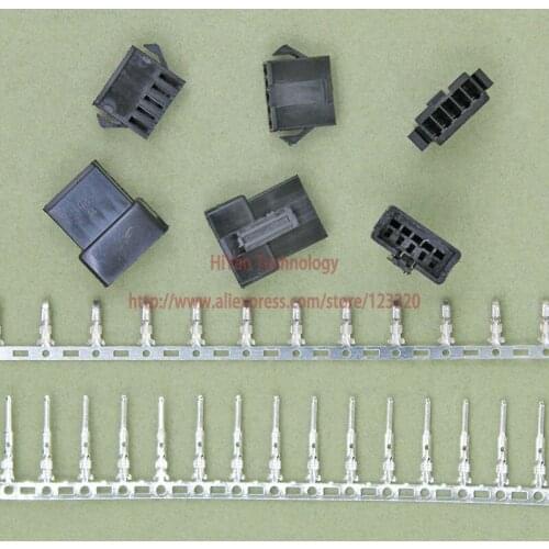 100sets/lot) connectors SM SM2.54 5Pin black Pitch:2.54MM Female and Male Housing + terminals SM-5P JST 2.54MM SM2.54