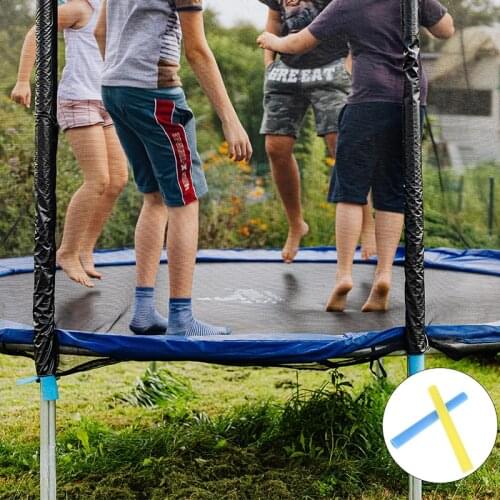 12Pcs 40CM Trampoline Poles Cover Padding Foam Tubing Foamed Pipe Sponge Case Protective Sleeves Blue Yellow