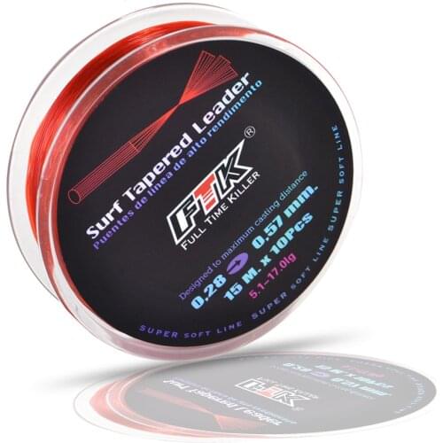 Surfer Tapered Lead 5*15m/10*15m 0.26-4.57mm For Fishing Tackle With The Maximum Casting Distance Super Flexible Wire
