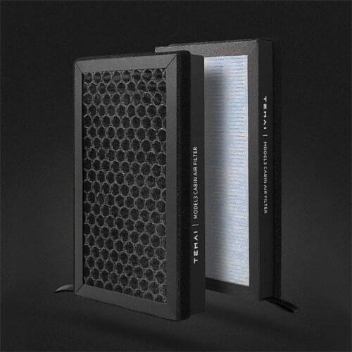 For Tesla Model 3 Car Accessories 2PCS Air-Filter HEPA N98 Activated Carbon Air Replacement Cabin Air-Filters Model3 2017-2021