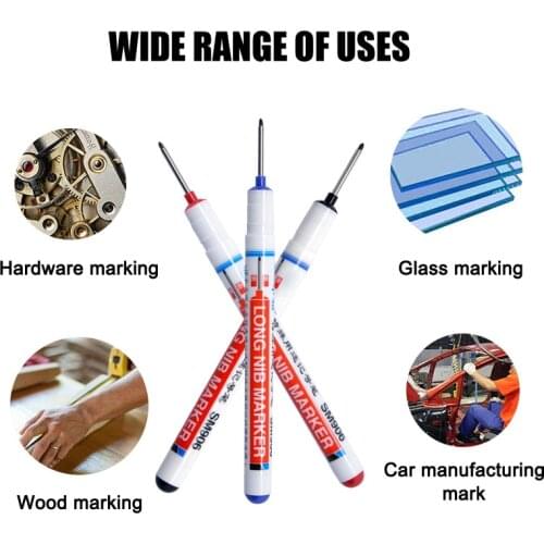 2021 Long Head Markers Bathroom Woodworking Decoration Multi-purpose Deep Hole Marker Pens Long-lasting GK