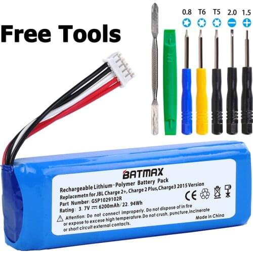 Batmax battery for JBL charge 2+ charge 2 plus charge 3 2015 version replacement bluetooth speaker battery GSP1029102R