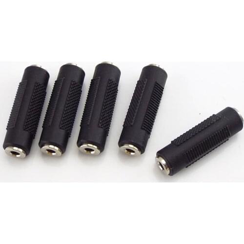 Mini 3.5mm Female to Female Jack Stereo Audio Adapter Converter Connector Adapter Coupler Metal Gold Plated Connectors A7
