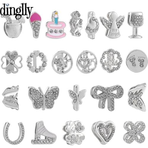 Dinglly New Silver Color 10mm Lucky Angel star Bead Heart Charm Fit Diy Mesh Bracelets #1 MOM Butterfly High Quality Accessories