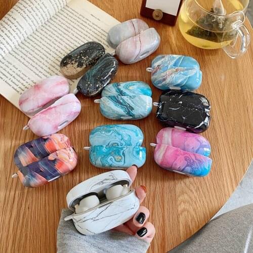 For Sony WF-1000XM4 Case Vintage Marble colorful Glossy Earphone Case for Sony Wf1000xm4 Cover Hard Plastic Charging Box fundas