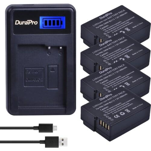 DMW-BLC12 BLC12 DMW-BLC12E DMW-BLC12PP Battery + LCD USB Charger for Panasonic Lumix DMC-G85,FZ200,FZ1000,G5,G6,G7,GH2,GX8