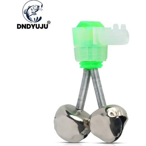 DNDYUJU 5pcs Fishing Bite Alarm Finder Lamp Twin Bell Ring Clip Durable On Fishing Rod Tackle Outdoor Night Carp Tool Pesca