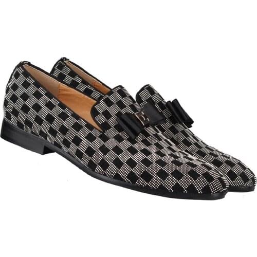 Formal dance diamond bowknot decoration Breathable Mens Sneakers Trendy Lightweight wedding Big Size Man Shoe Zapatillas Hombre