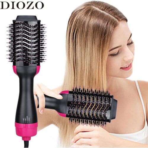 4 In 1 Hair Dryer Brush Multifunction Negative Ion Electric Hair Dryer Hair Straightener Curler