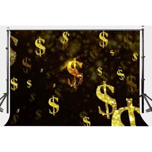 150x220cm Amazing Dollars Rain Backdrop Shiny Gold Dollars Photography Background