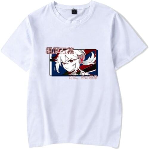 2021 Game Genshin Impact T-Shirt Kaedehara Kazuha Short Sleeve Tee for Men/Women Casual Clothes