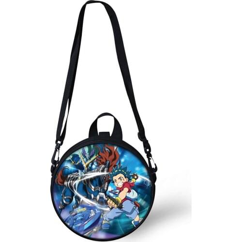 HaoYun Kids Round Shape School Book-Bags Beblade Pattern Girls School Bags 3D Cartoon Anime Deisgn Kindergarten Shoulder Bags