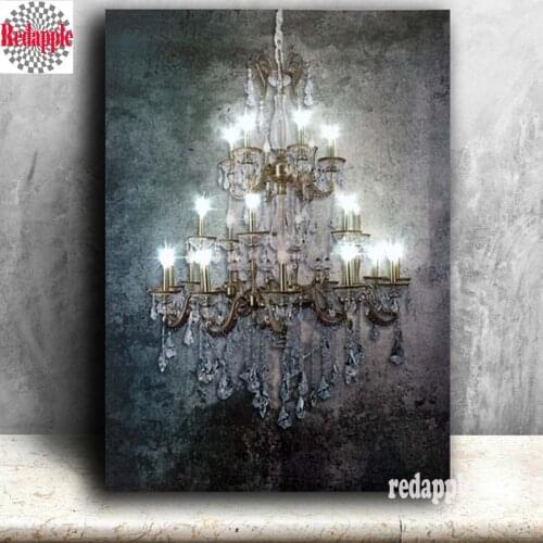 Led wall picture dividing vertical elements polychrome gold crystalline canvas art mosaic painting artwork diamond painting gift