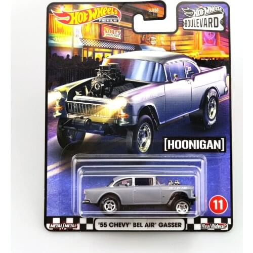 2020 Hot Wheels Car 1/64 55 CHEVY BEL AIR GASSER Boulevard Real Riders Collection Metal Diecast Model Cars Toys