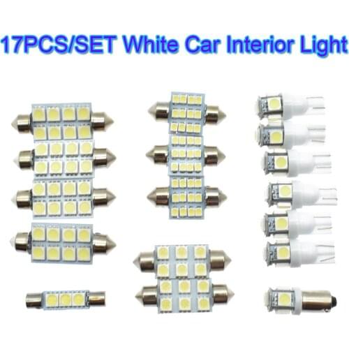 17pcs White Car Interior LED Light Kit Dome Light Map Lamp Reading Light For Volvo V70 XC70 02-07
