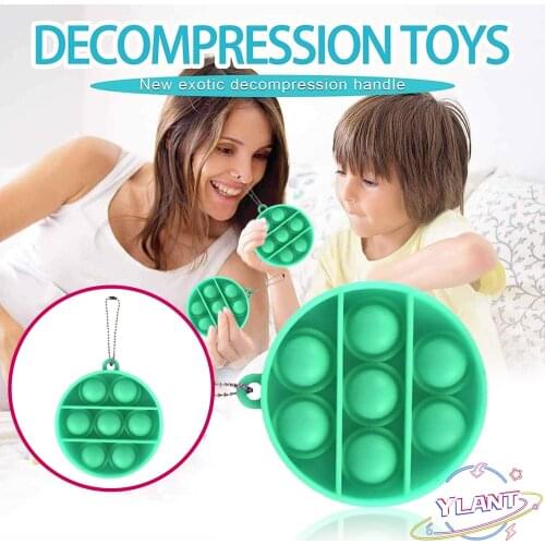 Mini Push Pop Bubble Sensory Toy Autism Needs Squishy Stress Reliever Toys Child Funny Anti-stress Pop Bubble Fidget Keychain