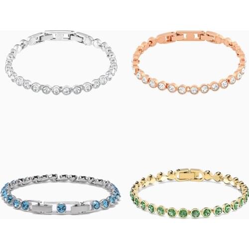 Fashion Jewelry SWA New Style TENNIS BRACELET Colorful Elegant And Charming Tennis Decoration Female Trend Romantic Jewelry Gift