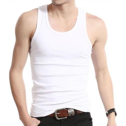 Men Undershirt Sleeveless Cotton Mens Underwears Plain Slimming Vest Bodysuit Croset Singlet Back White Gray Casual