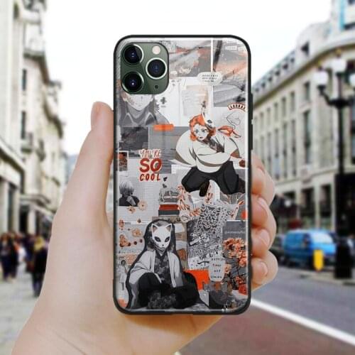 Sabito kimetsu no yaiba anime Soft Silicone Glass Phone Case Cover Shell For iPhone SE 6 6s 7 8 Plus X XR XS 11 12 Mini Pro Max
