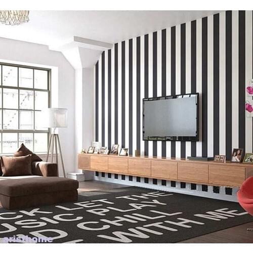 UBBU HOME TV unit back wall pattern living room wallpaper room wallpaperBlack Stripe Wallpaper