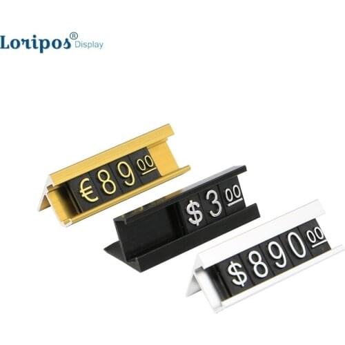 Desktop Metal Base Combined Price Tags Camera Mobile Phone Assembly Arabic Numerals Signs Label Window Counter Display Stands