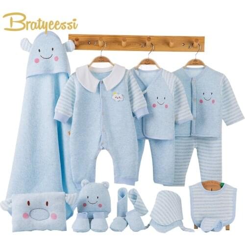 New Cotton Baby Girl Clothes Winter Autumn Newborn Clothes Set Baby Boy Clothing Cartoon Print New Born Gift Infant Clothing