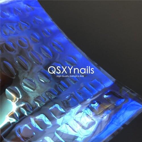 50 Sheets High Grade Aurora Nails Glass Foil Film Sticker Nail Trend Design Ice Cube Mermaid Decals Manicure Decoration