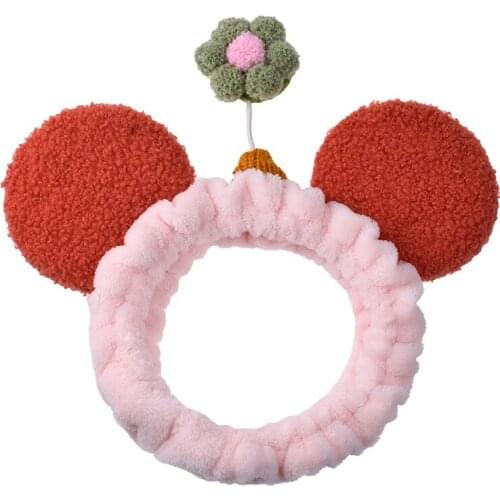 Wash Face Hair Holder Hairbands Coral Fleece Stereoscopic Sun Flower Headband For Women Girls Turban Headwear Hair Accessories