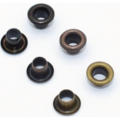 Eyelet Grommets Copper 3mm Grommets Iron Eyelet with Washers for Leather Craft Shoes Bag Making Hardware DIY Accessories