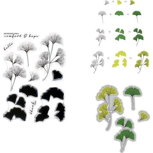 Clear Stamps And Cutting Dies Beautiful Sweet Ginkgo Leaves For DIY Scrapbook Photo Album Craft Card 2021 New
