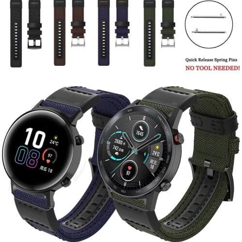20mm 22mm Watch band For Honor magic Watch 2 46mm 42mm Nylon Watch Strap Replacement Bracelet Watchband For Huwei Watch GT 2 GT2