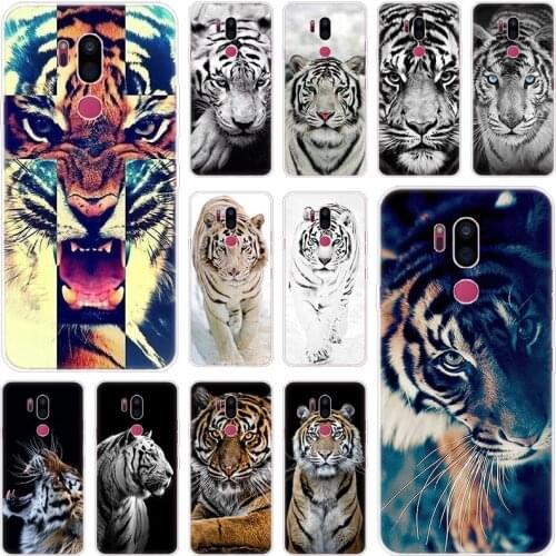 Animal tiger Silicone Case For LG G5 G6 Mini G7 G8 G8S V20 V30 V40 V50 ThinQ Q6 Q7 Q8 Q9 Q60 W10 W30 Aristo 2 X Power 2 3 Cover