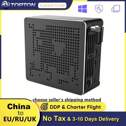 TOPTON 10th Gen Nuc Intel i9 10980HK 10880H i7 10750H Mini PC 2 Lans Win10 2*DDR4 2*NVME Gaming Desktop Computer 4K DP HDMI2.0
