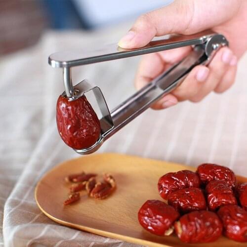 Stainless Steel Trumpet Jujube Corer Fruit Denuclearizer Coring Nut Splitter De-Sitter Clamshell Creative Kitchen Smart Gadget