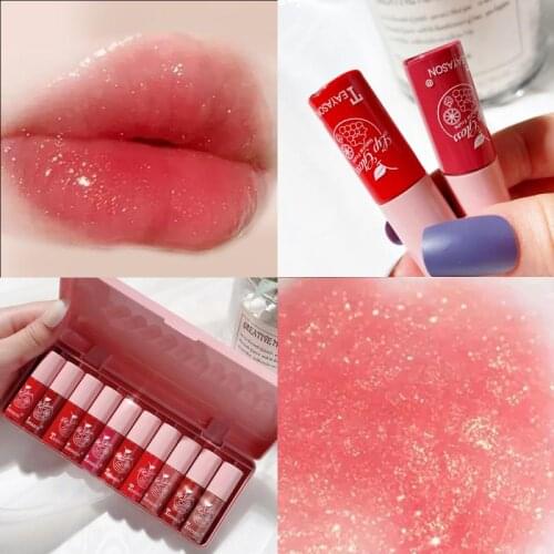 TEAYASON 1PC Moisturizing Lip Glaze Long-lasting Liquid Lipstick Velvet Matte Air Lip Gloss Lip Glow Oil Nourishing Lips Plumper