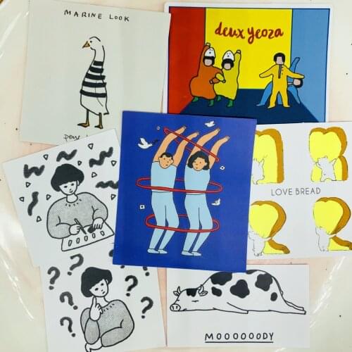 19PCS Funny character Scrapbooking stickers book Student kids toys Notebook label Decorative sticker paper Stationery