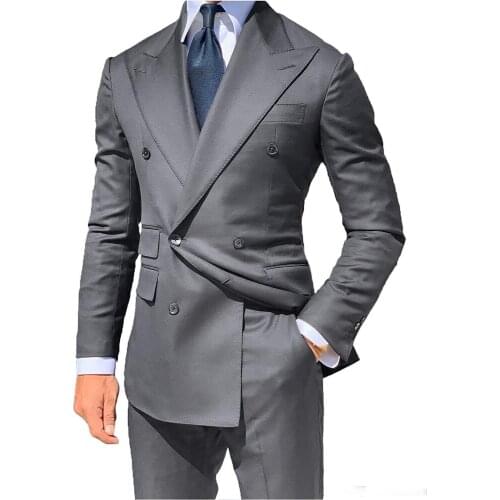 2 Pieces Wedding Tuxedos Tailor Made Burgundy Groom Wear Suits Groomsmen Formal Dinner Party Prom Suits (Jacket+Pants+Tie)